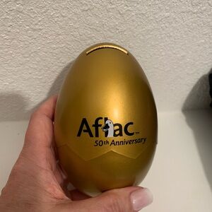Aflac 50th Anniversary Gold Egg with mini duck